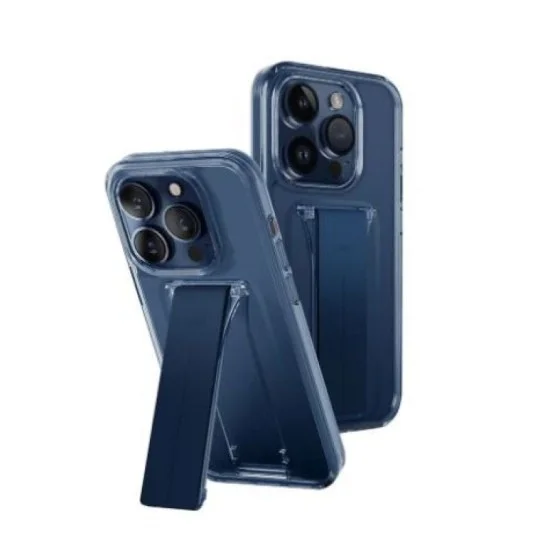 Cover Iphone 15 Pro Max Hybrid Heldro Mount With Stand Uniq (Deep Blue)